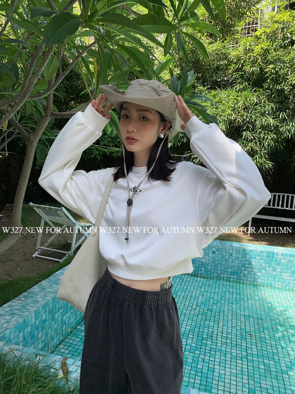 [W327.] Back Hollow Design Planet Print Sweater (Small Area Leakage Back Does Not Go Out) 57061# CQW