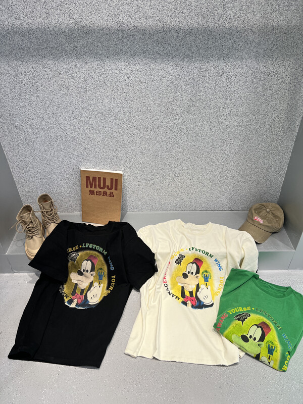 【BOBO1972 】High quality frayed large short-sleeved T-shirt (T-shirt only) AQY229920