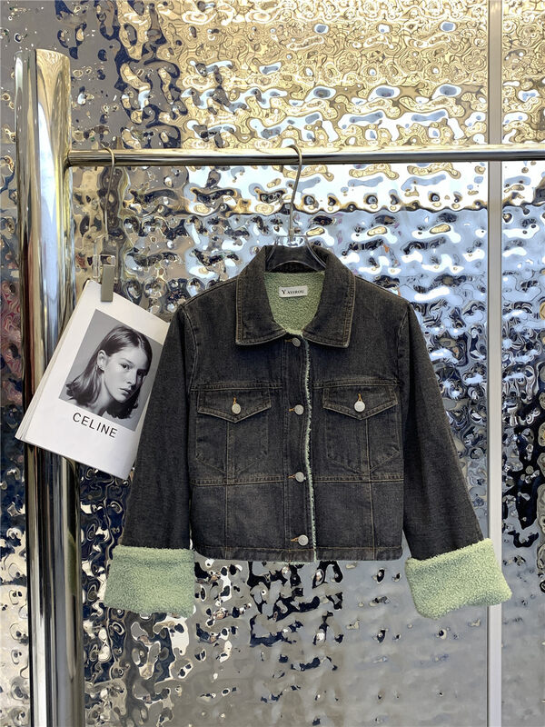 New in autumn! [Yayiro] Retro color-blocking fashion denim jacket 2892# GYJ