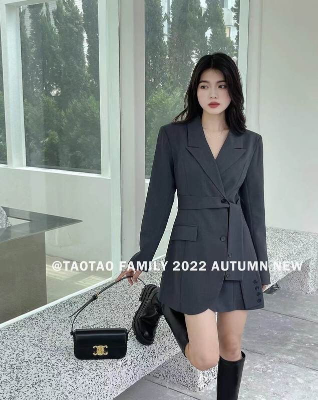 New in early autumn!  【TAOTAO FAMILY】A-line suit dress 3715# XJ