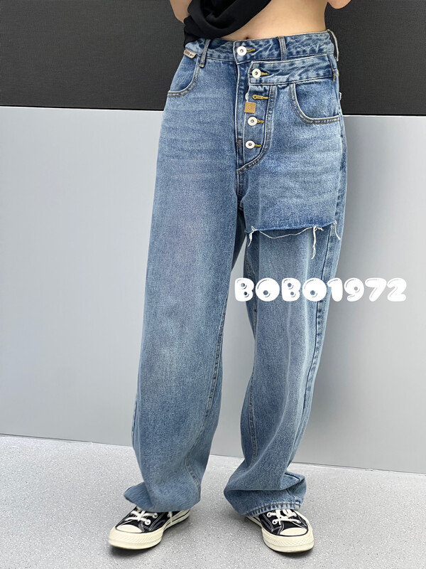 【BOBO1972】Fashionable all-match ripped jeans only sell pants 226822