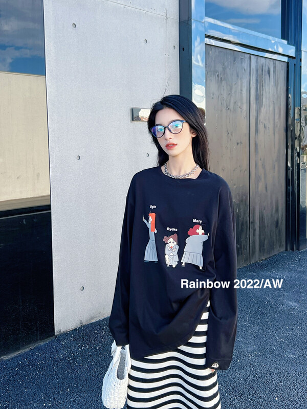 【RAINBOW】Explosive cartoon Xiaoxin t long-sleeved T-shirt YS1-08320# FHX