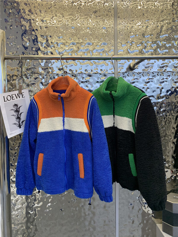 New in autumn! [Yairou] Stand-up collar color-blocking loose short coat 2750# GYJ
