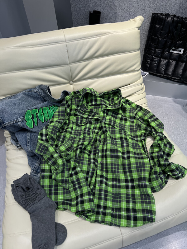 [BOBO1972] Casual loose plaid shirt shirts only sell shirts without matching AQ228058