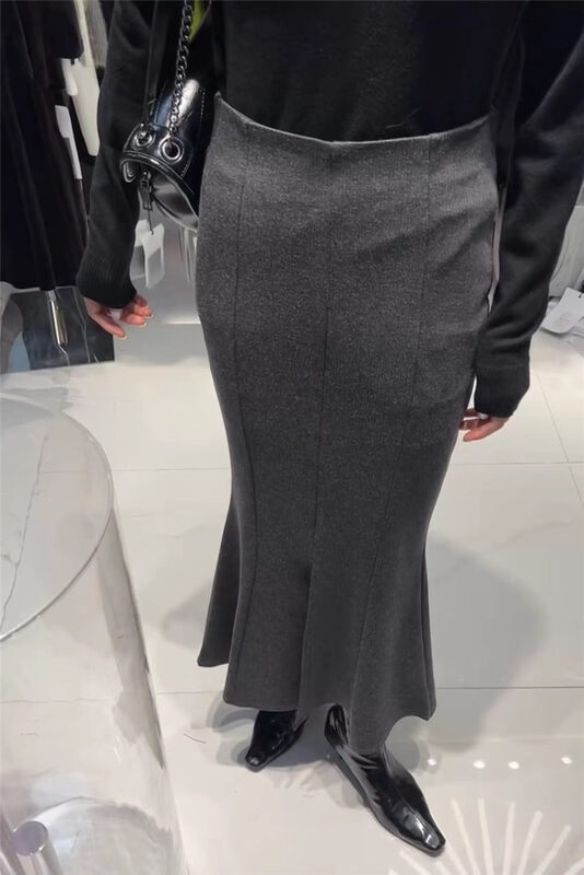 New in autumn! [Semi-vegetarian] Neat fishtail skirt V3103# ZJY