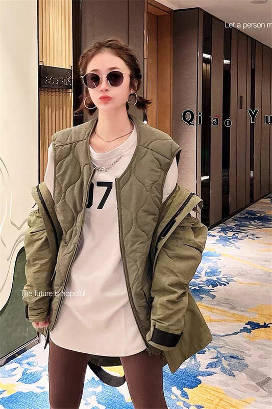 New in autumn! [Yayiro] hooded tooling letter loose windbreaker 2918# GYJ