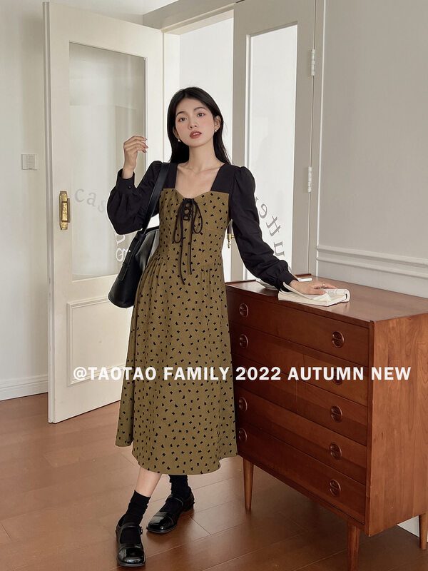 New in autumn!【TAOTAO FAMILY】Pastoral fashion design dress 3837# LSL