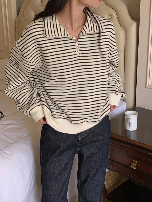 [LOVELY/SHMILY] Florence Town Retro Loose Polo Collar Sweater Sweater Z1575
