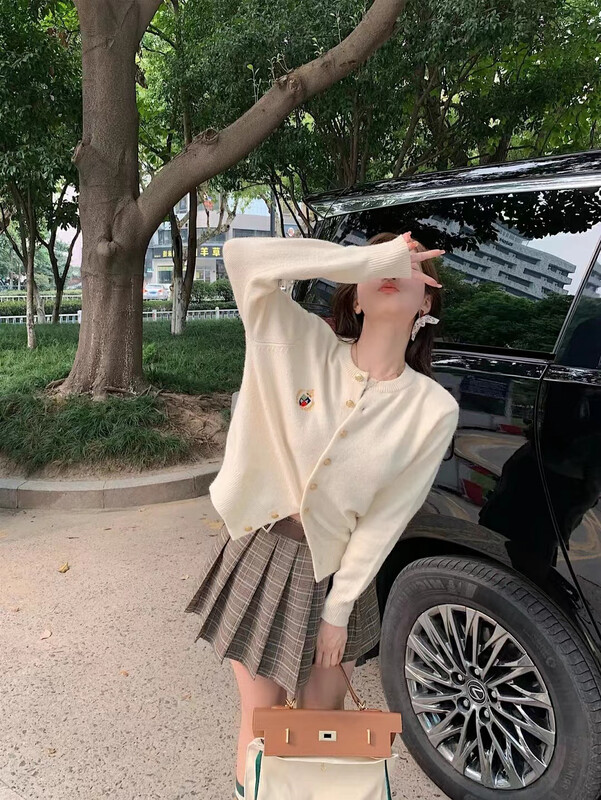 [RAINBOW] Net red sweater cardigan knitted cardigan is good-looking and popular 7089