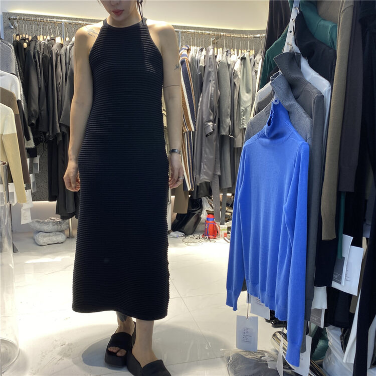 New in autumn! [Semi-plain] Korean version of the sling slim dress L1089# ZJY