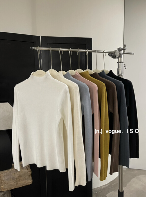 New in autumn! [ISO Korean] Korean version of the simple and versatile bottoming shirt 22037# HJY