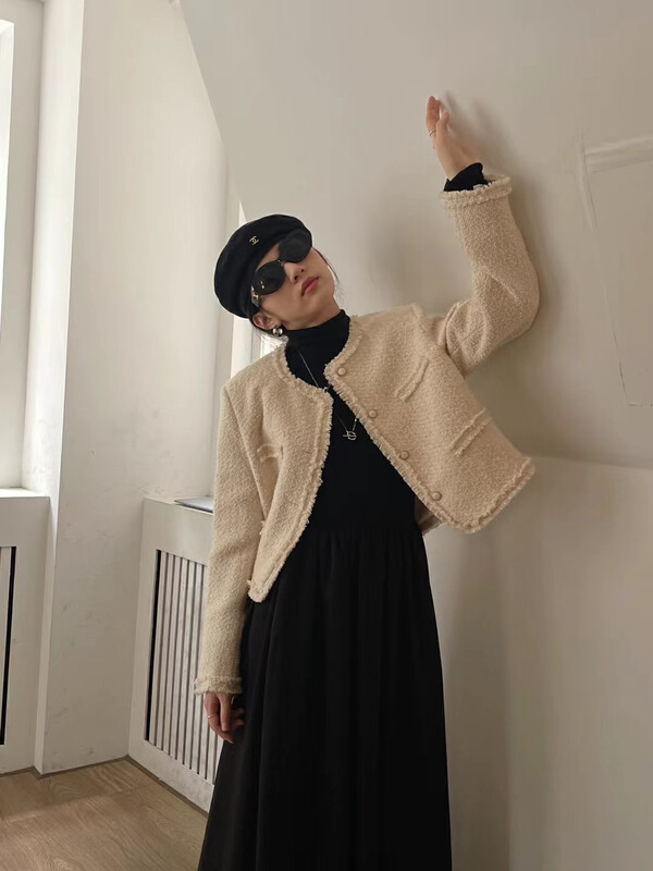 Autumn is new! [TN] Simple classic small fragrance temperament short coat (content 30% wool) 1283# CLS