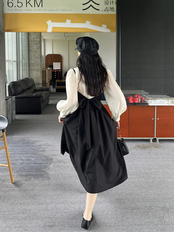 New in early autumn!【NEW OPEN】Casual simple lace-up collar long-sleeved shirt XY80183# ZXX