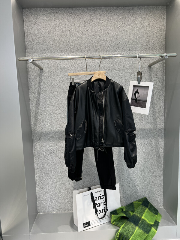 [BOBO1972] Handsome and high-quality PU stitching cotton clothes, only sells coats without matching 220871