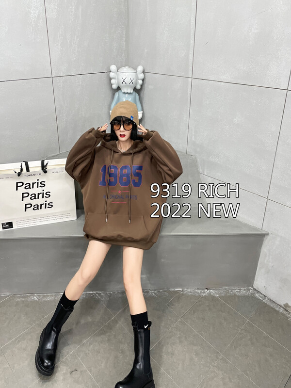 Autumn is new! [9319] Korean version of the hooded letter sweater 82000# L