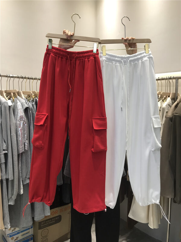 New in autumn! [Yan Zhen] tooling style all-match double-pocket straight casual pants YS1-2286# PCZ