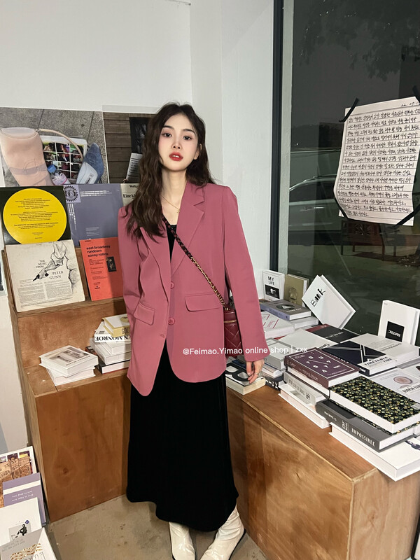 【FEI MAO】Korean version full of high-end sense, loose and sweet chic fried street Xiaoxi suit Z-8681# CQW