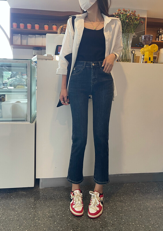 New in early autumn! [En Xier] Korean version slimming and versatile design cigarette pipe jeans K3110# FHX