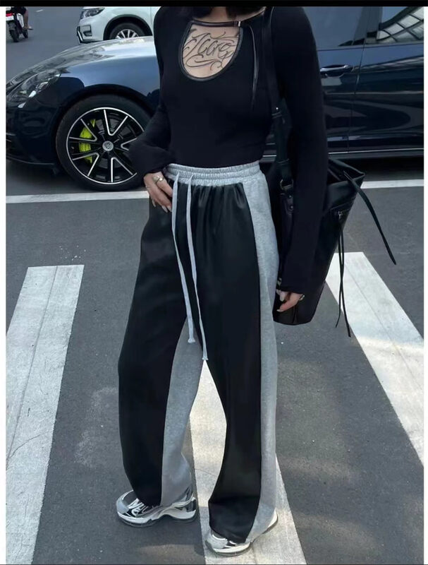 Autumn is new! [Yan Zhen] color matching niche wide-leg loose casual pants 1930# PCZ