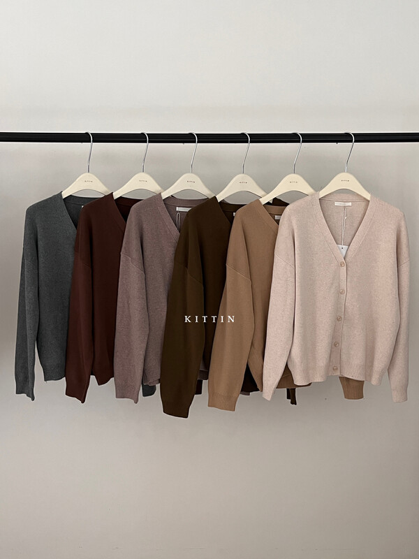 【KITTIN】Korean Simple Versatile Knit Cardigan 1515# FHX