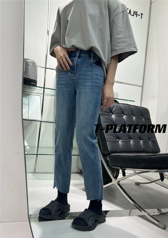 New in early autumn!【T-PLATFORM】Simple and straight slim all-match jeans V8811# CQW