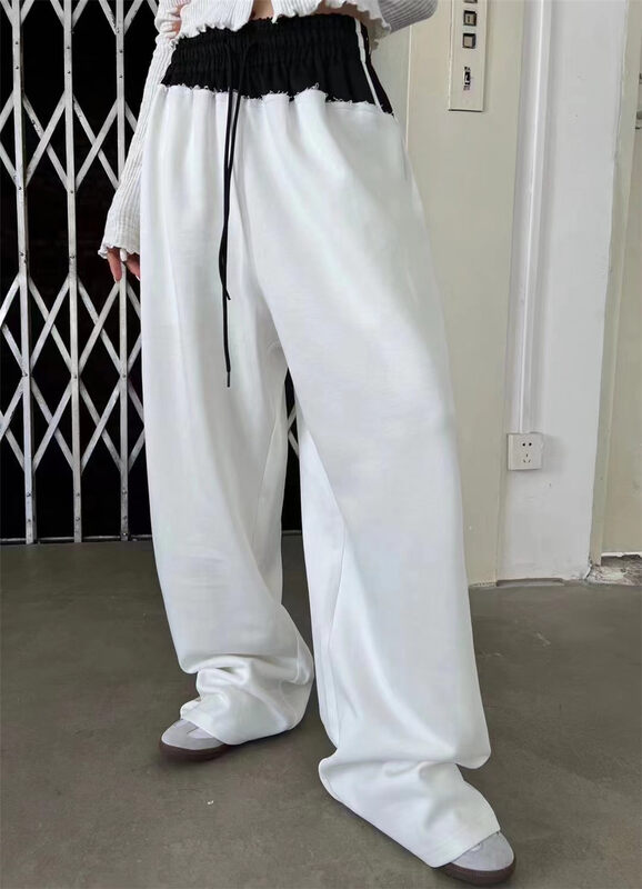New in autumn! [Yan Zhen] Loose drawstring high waist mopping casual pants 3513# PCZ