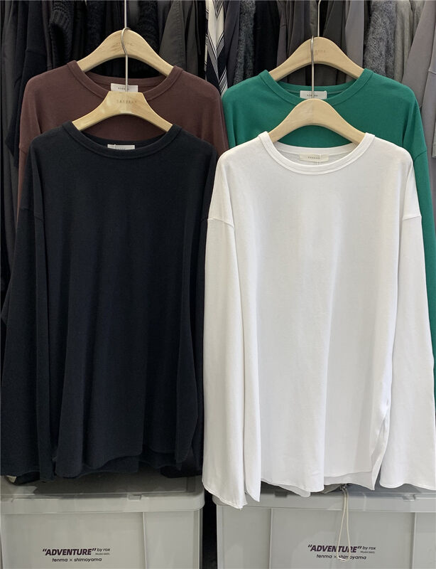 New in autumn! [SANBARA] round neck clean comfortable pullover long-sleeved T-shirt YS1-8289# LSW