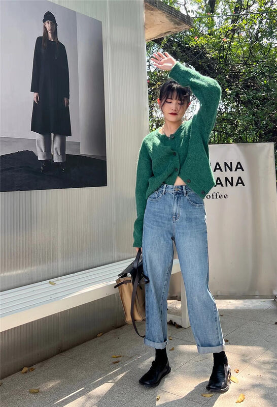 New in early autumn!【T-PLATFORM】Korean version of harem casual jeans 8722# CQW