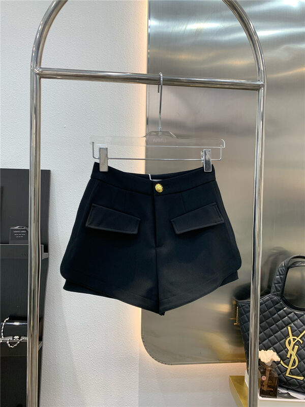 New in autumn! [LINNA] High waist and thin solid color casual shorts 7058# JJ