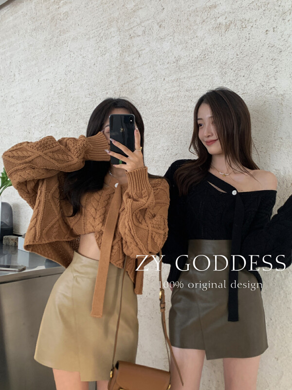 [ZY] Premium Gentle Twist V-Neck Pure Desire Hot Girl Sweater [Specially Popular Selection] M53