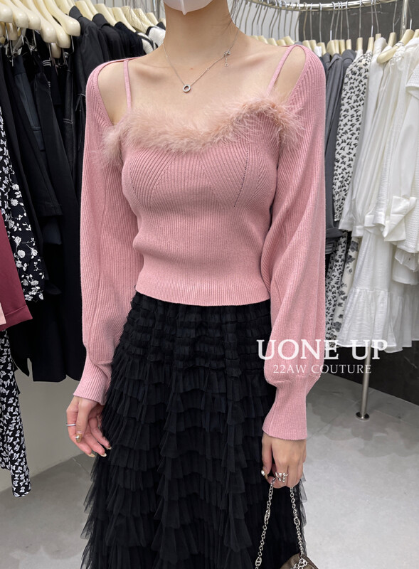 Autumn is new! [UONE] Korean version of long-sleeved cardigan + sleeveless all-match vest suit 2030# LSL