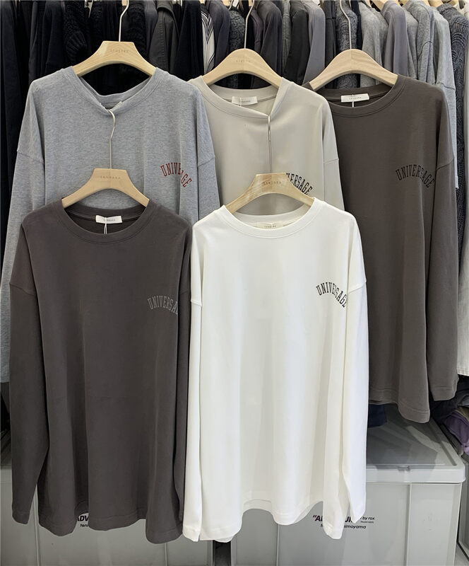 New in autumn! [SANBARA] letter pullover comfortable casual long-sleeved T-shirt 9833# LSW