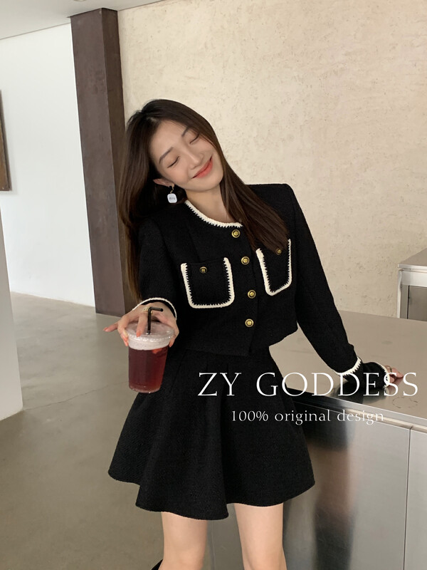 [ZY] Miss Qianjin Senior Xiaoxiangfeng Age-reducing Woolen Two-piece Suit (Strive to Push the Top Suit) 18187