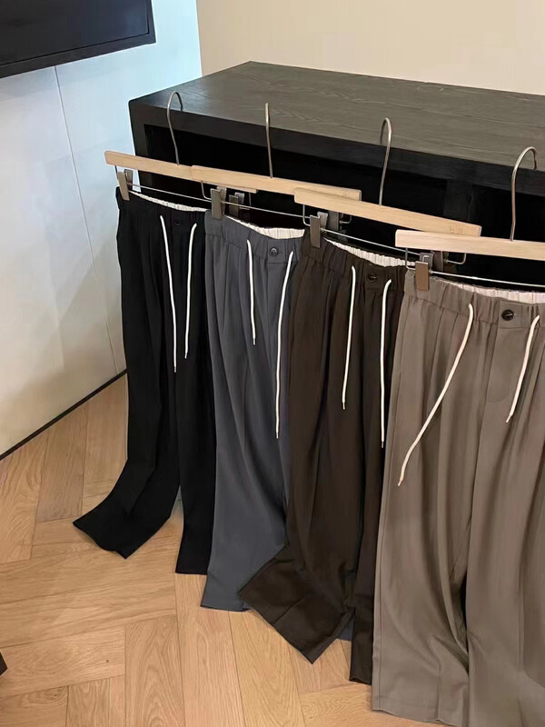 New in early autumn!【T-PLATFORM】Simple and versatile elastic waist loose trousers T2785AB# CQW