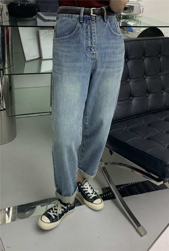 New in autumn!【T-PLATFORM】Korean harem all-match jeans (with belt) V8760# CQW