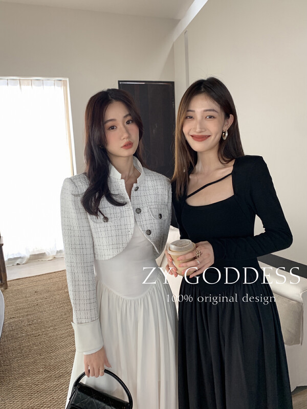 Original price 135.23! [ZY] Qianjinfeng high-grade contrast color stitching Xiaoxiangfeng short coat ((Miss Qianjin wears).) 18153# JHY