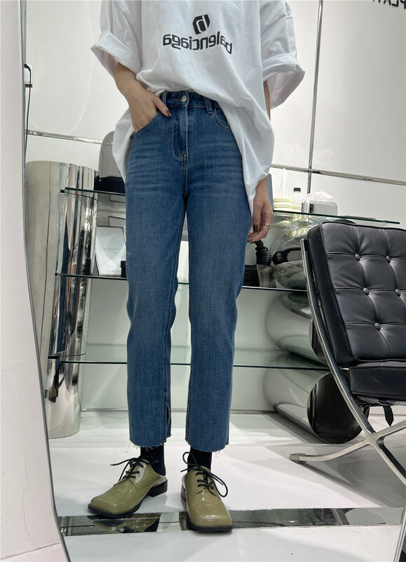 New in early autumn!【T-PLATFORM】Korean casual straight all-match jeans W6170# CQW