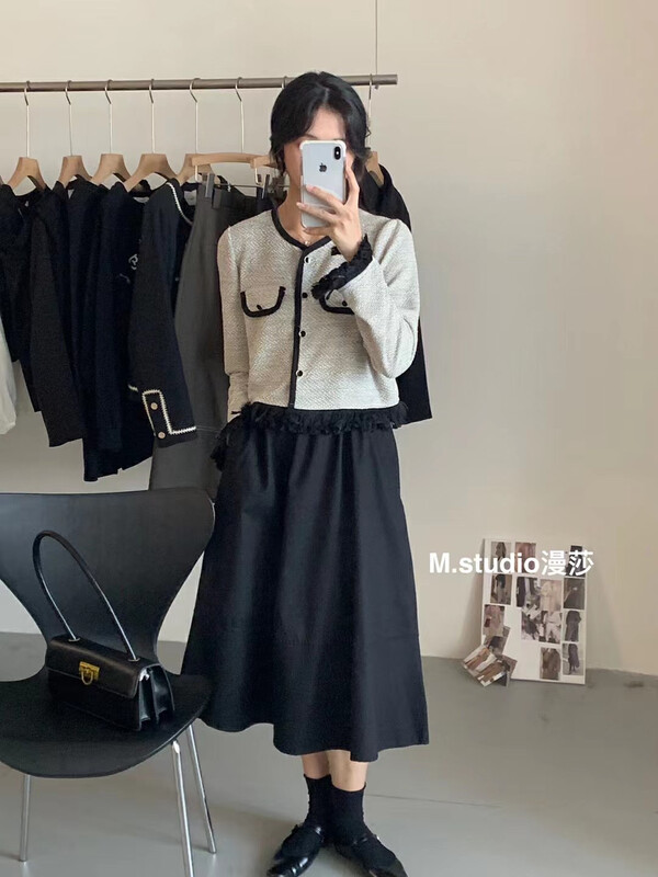 New in autumn! [MSTUDIO Mansha] High waist and slim all-match skirt y6855# HBX