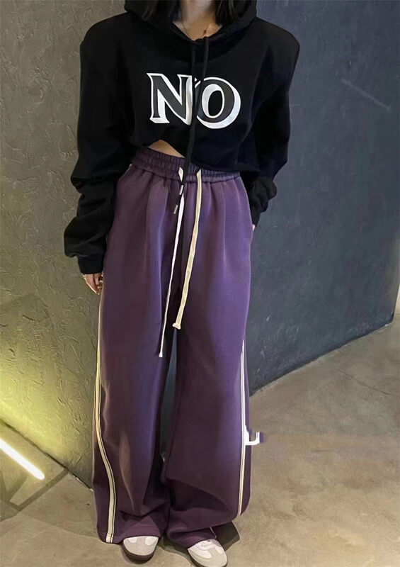New in autumn! [Yan Zhen] Elastic waist webbing design drawstring casual pants 1931# PCZ