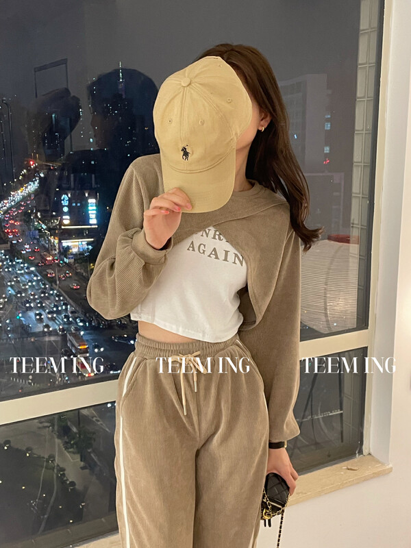 Autumn is new! [TEEM ING] Korean version of fashionable modern sweater + casual all-match pants suit (with vest) 22T618# HJY