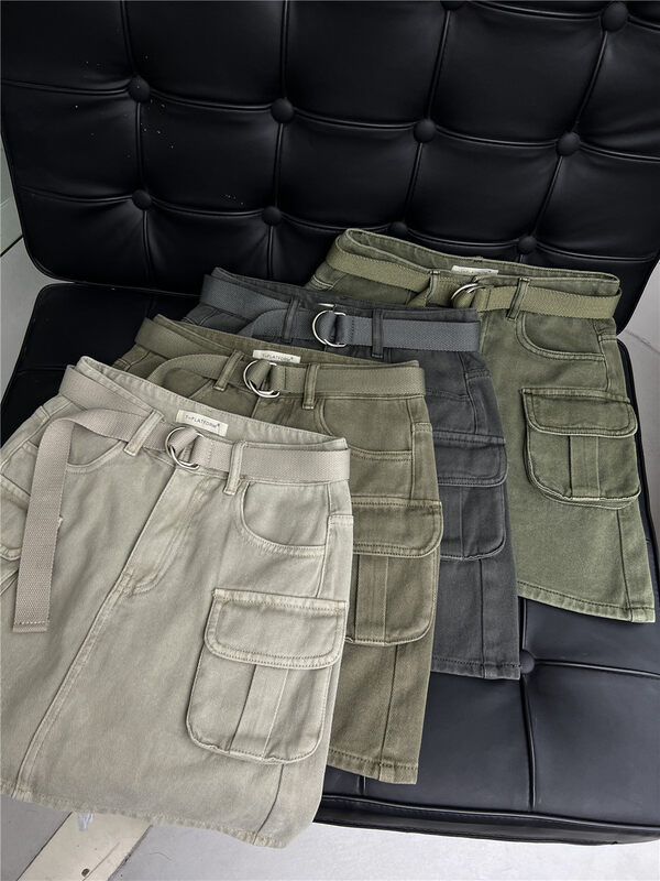 【T-PLATFORM】Working Design Casual Slim Skirt (with Belt) V8861# CQW