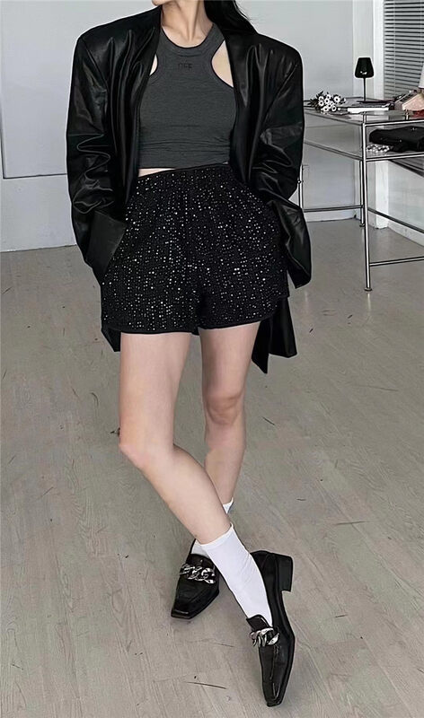 New in autumn! [Yan Zhen] Customized Xiaoxiangfeng sequined casual shorts 22257# PCZ