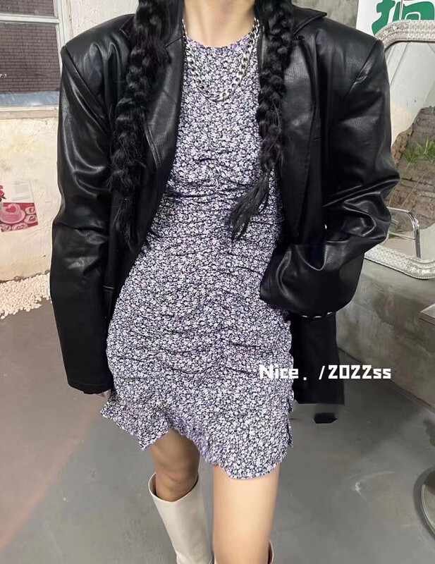 Early autumn new style! [Yan Zhen] Little woman puff sleeve floral hip dress 62321# PCZ