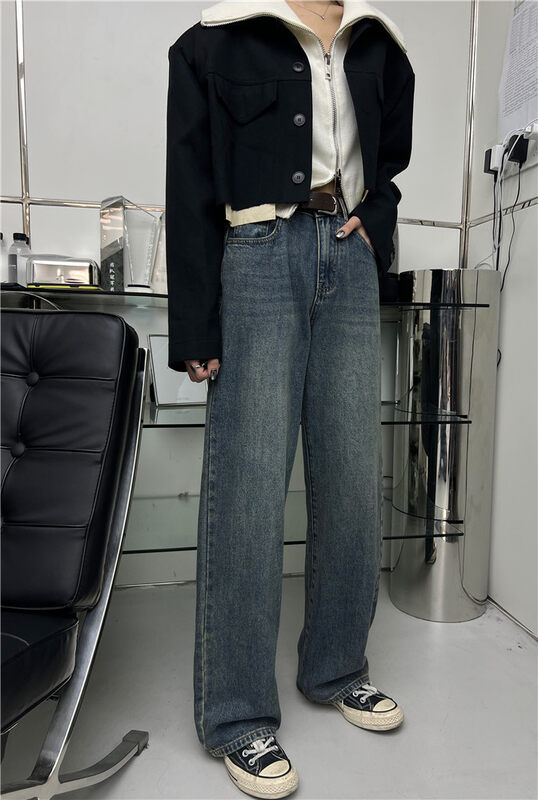 New in winter!【T-PLATFORM】Simple and versatile casual fleece jeans (with belt) 8907# CQW