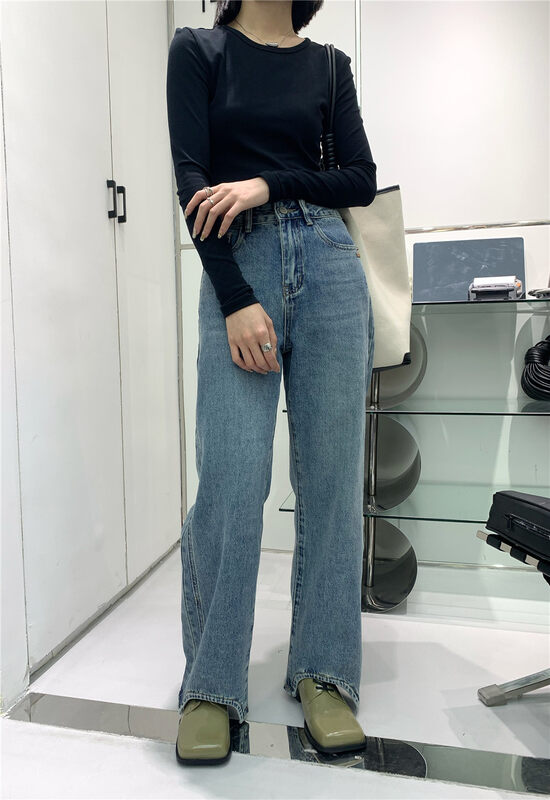 New in early autumn!【T-PLATFORM】Simple Loose Casual Jeans 8611# CQW