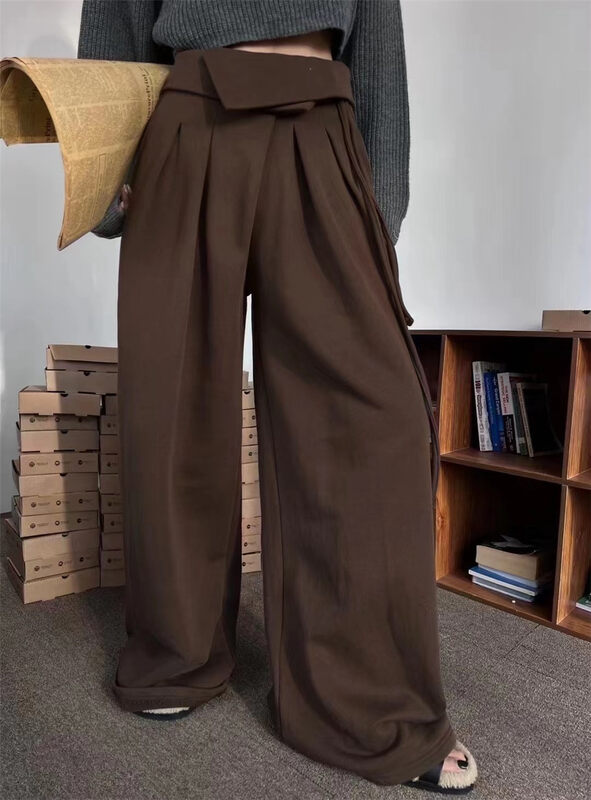 New in autumn! [Yan Zhen] High waist all-match wide-leg casual pants 56322# PCZ