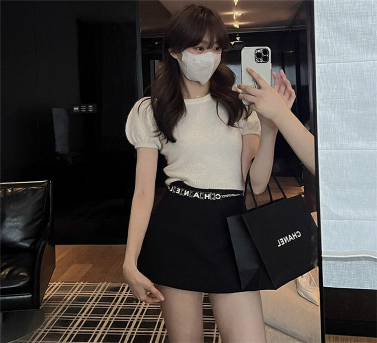 New in autumn! [LINNA] Fashionable and slim culottes (without waist chain) 7067# JJ