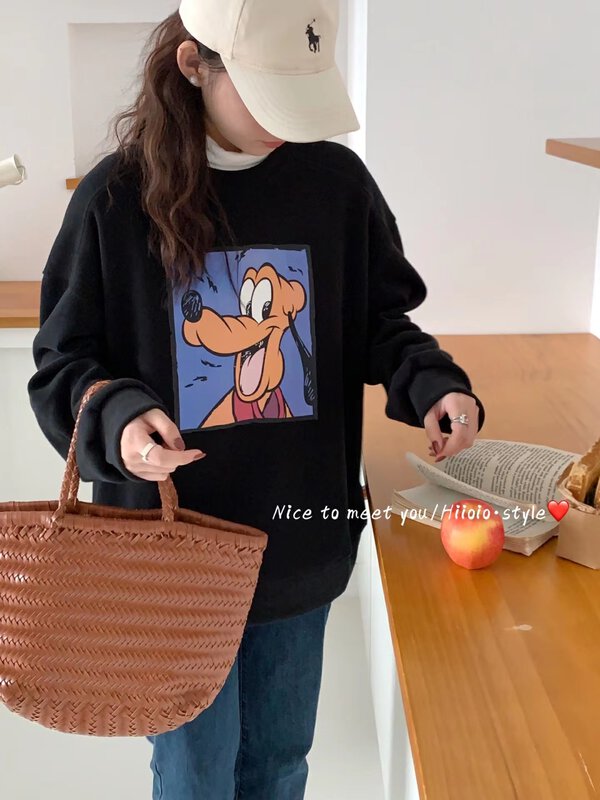 New in autumn! [RARA] Goofy print loose casual sweater 5636# LSL