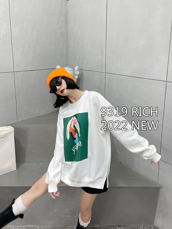 Original price 39.48! New in autumn! [9319] Korean round neck rabbit print sweater 93200# L