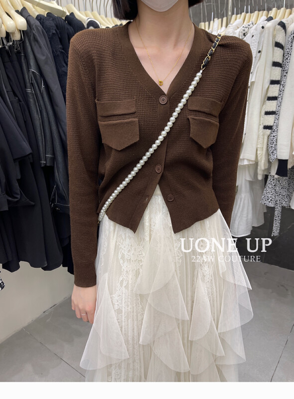 New in autumn!【UONE】French gentle style all-match knitted cardigan 017125# LSL